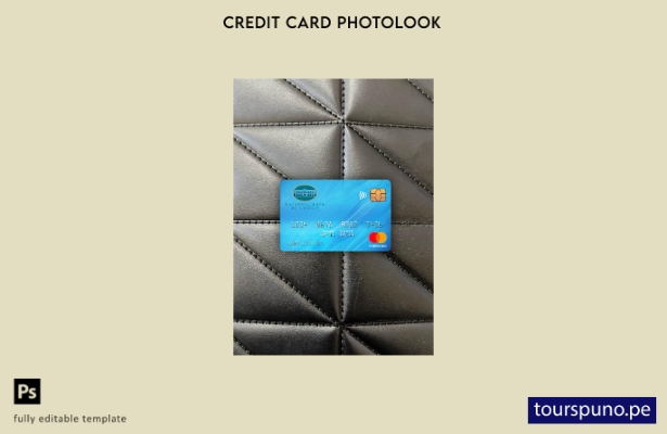 listo para imprimir plantilla frontal de aspecto fotográfico mastercard del Ba 3